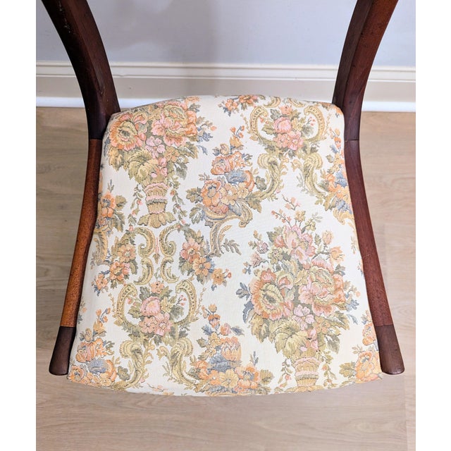 Wood 19th Century Victorian Mahogany Carved Balloon Back Slip Seat Side Chair For Sale - Image 7 of 9