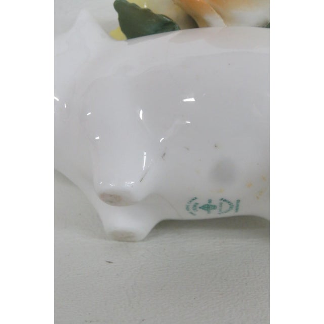 Crown Staffordshire England Fine Bone China Floral Pig Decorative Figurine 5158b For Sale - Image 12 of 18