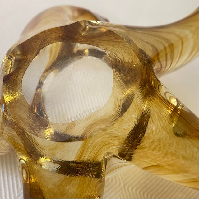 Late 20th Century Late 20th Century Waterford Blown Art Glass Votive Candle Holder Starfish Sculpture For Sale - Image 5 of 5