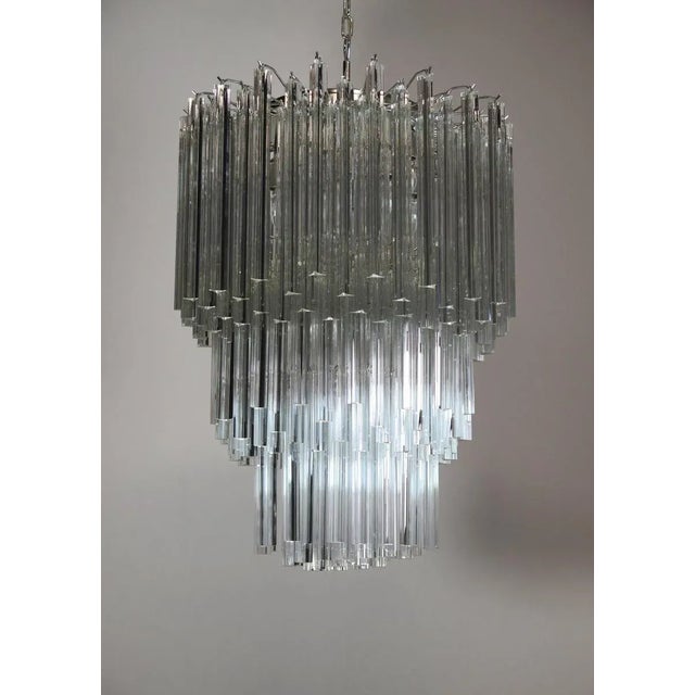Large Murano Glass Model Mariangela Chandelier, 1982 For Sale - Image 4 of 11