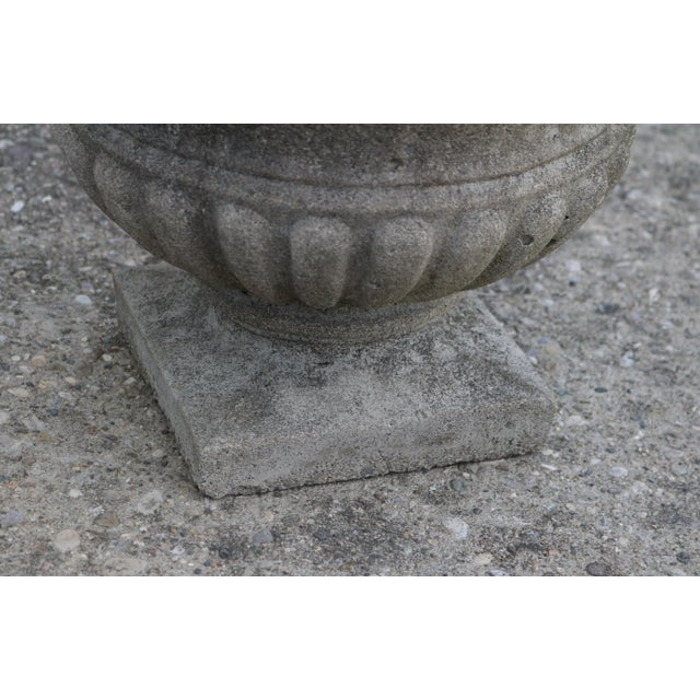 Sculpture Materials Late 20th Century Neoclassical Style Cast Concrete Garden Urn For Sale - Image 7 of 8