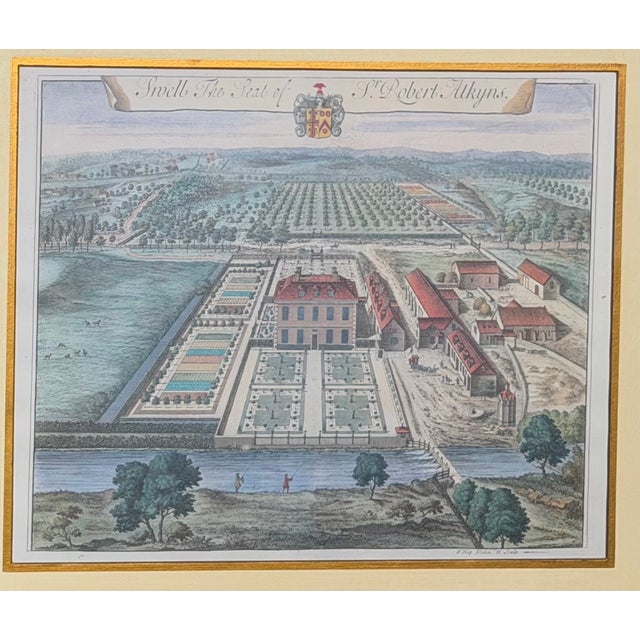 18th Century Antique Hand Colored Architectural Print Swell by Johannes Kip - Trowbridge Collection For Sale - Image 5 of 5