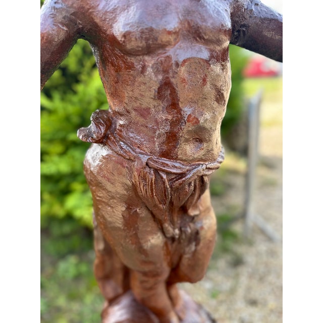 Cast Iron The Girl with the Butterfly Statue, 1980s For Sale - Image 6 of 13