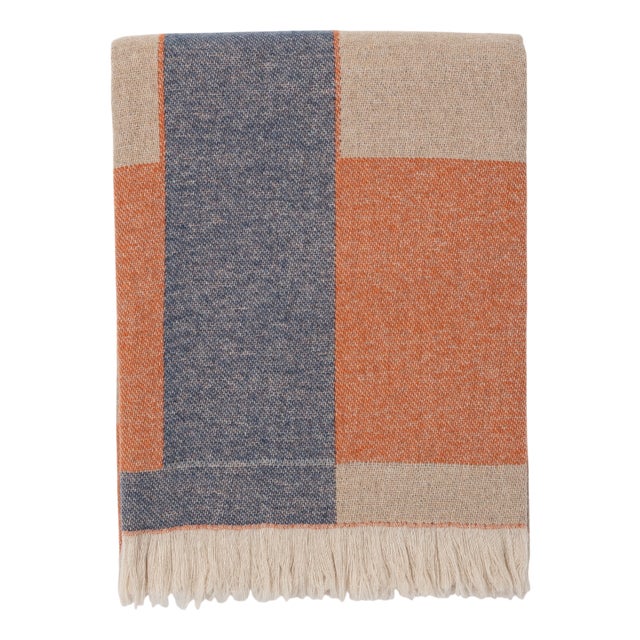 Wool and Cashmere Plaid with Woven Pattern by Villa Como For Sale