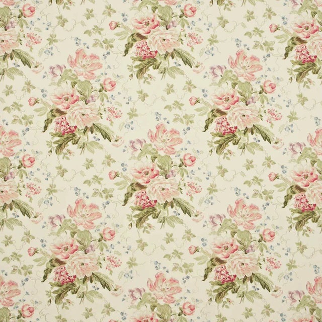 Sanderson Alsace Fabric in Cream/Rose For Sale