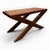 Contemporary Modern Custom Teak X-Form Bench For Sale - Image 3 of 5