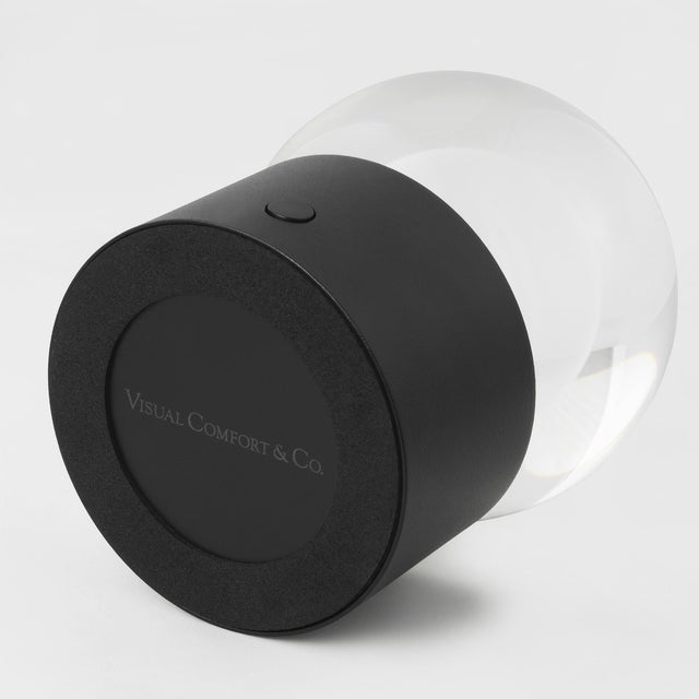 Modern Sean Lavin by Visual Comfort Modern Mina Cordless/Rechargeable Table Lamp in Black For Sale - Image 3 of 9