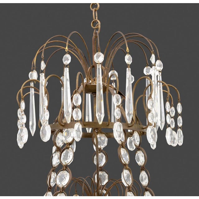 Neoclassical Neoclassical Baltic Style Brass 5-Light Chandelier For Sale - Image 3 of 7