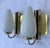 1950s Stilnovo Style White Black and Brass Sconces - a Pair For Sale - Image 10 of 10