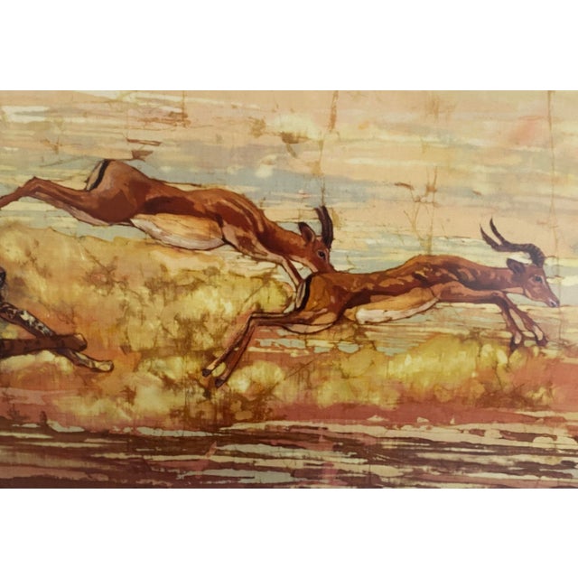 Batik Print by Beth Erlund Johnson, Vintage 2001, Signed and Numbered 105/250 For Sale - Image 4 of 9