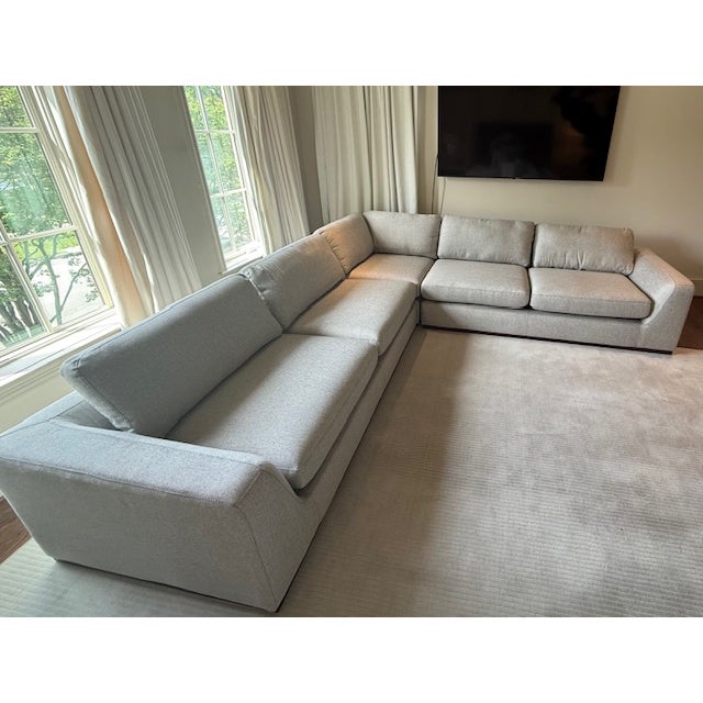 Four Hands Colt 3-Piece 10' X 10' Sectional in Salt and Pepper Performance Polyester For Sale In Dallas - Image 6 of 15