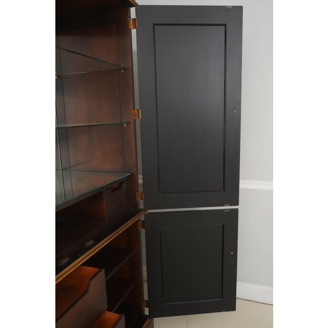 1990s Ej Victor Chinoiserie Eglomise Mirror Door Bar Cabinet For Sale - Image 5 of 18