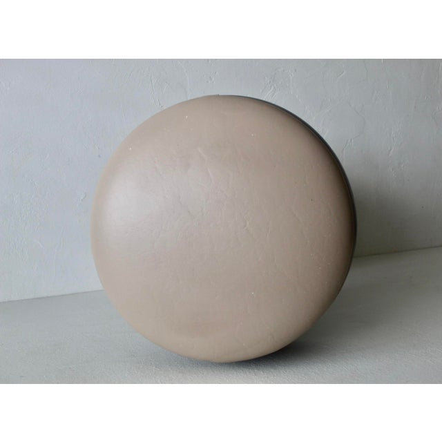 Vintage Space Age Tulip Style Pedestal Stool Swivel Padded Seat For Sale - Image 9 of 18