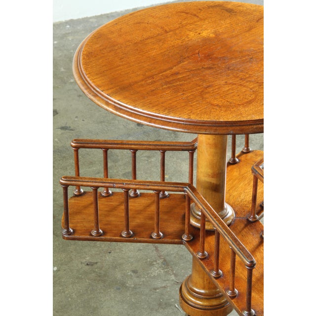 Antique Chairs and Canterbury Side Table, 1870s, Set of 3 For Sale - Image 14 of 18