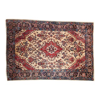 Antique Mohajeran Sarouk Rug - 4'11" x 7'1" For Sale