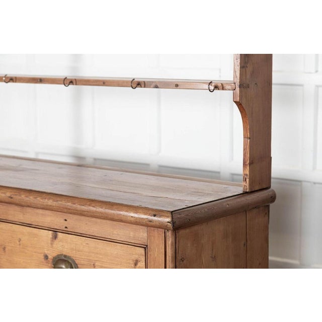 Large 19th Century English Pine Waterfall Dresser For Sale - Image 15 of 18