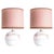 White and Pink Glass Table Lamp from Holmegaard, 1970s For Sale - Image 13 of 13