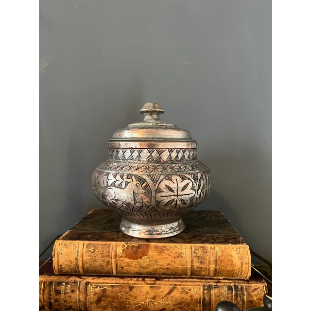 Antique Late 18th Century Islamic Copper Tinned Lidded Dish For Sale In New York - Image 6 of 12