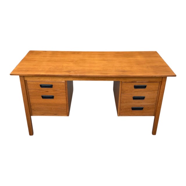 This beautifully restored Mid-Century Modern desk showcases timeless Scandinavian-inspired design paired with practical...