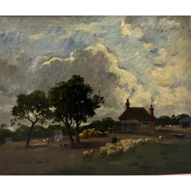 Landscape, england, 1890,green,blue edouard chappel (anversa, 1859 – cagnes-sur-mer, 1946) musei belgio anversa musée...