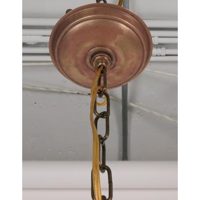 1910s Windmill Caramel Slag Glass Pendant Light For Sale - Image 12 of 12
