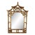 Hollywood Regency Gold Chippendale Style Faux Bamboo Greek Key Pagoda Wall Mirror Palm Beach For Sale