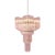 Mid-Century Modern “Décò-Inspired Italian Murano Glass Sputnik Chandelier – Pink ‘Quadriedro Spyral’” For Sale