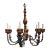 19th C Style Spanish Colonial Giltwood & Wrought Iron Chandelier For Sale