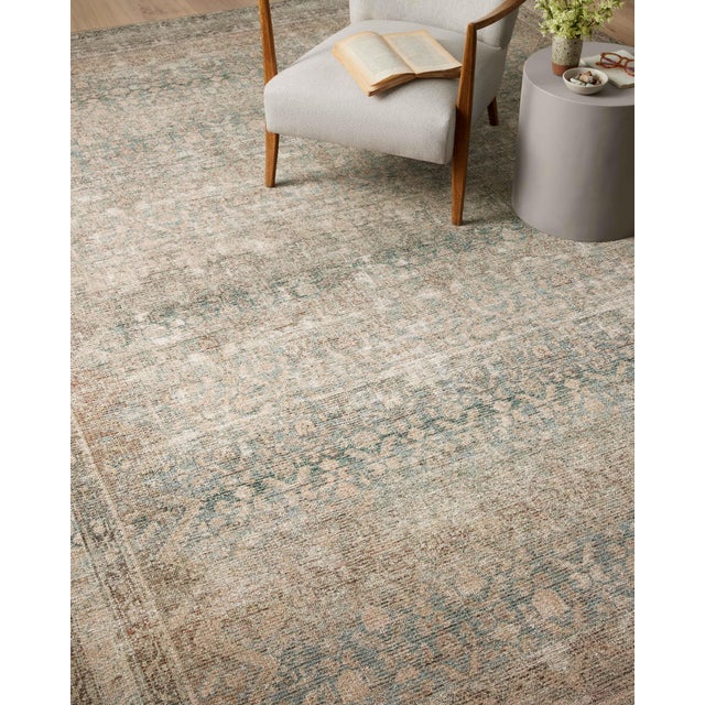 Textile Angela Rose x Loloi Aubrey Rug Jade / Natural 7'-6" x 7'-6" Round Area Rug For Sale - Image 7 of 8