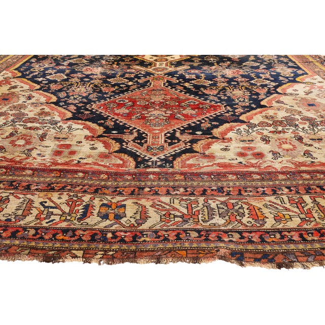 Late 19th Century Persian Shiraz Rug, 11'05 X 19'04 For Sale - Image 4 of 10