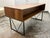 Wood Crate & Barrel Atwood Rustic Industrial Desk For Sale - Image 7 of 12