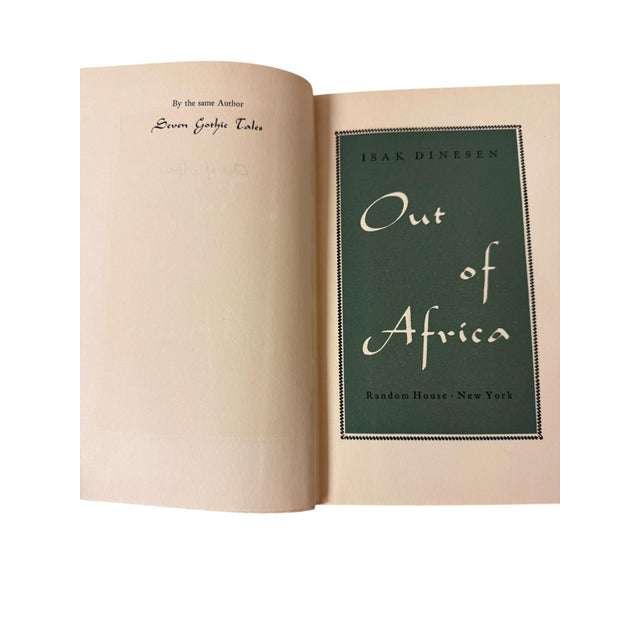 American 1938 First Edition Out of Africa Hardcover Book Isak Dinesen For Sale - Image 3 of 13