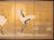 Japanese After "Dancing Cranes" by Atsushi Fujii, Late Showa Japanese Byobu Screen For Sale - Image 3 of 17