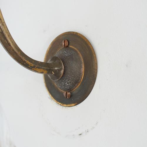 Vintage Reclaimed Glass Holophane Wall Light, 1950s For Sale - Image 6 of 8