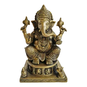 Vintage Brass Ganesha