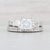 3.05ctw Semi Mount Diamond Engagement Ring Wedding Band Set 18k Gold Size 5.75 For Sale - Image 9 of 9