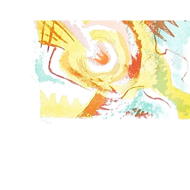 Abstract Landscape - Original Lithograph by Le Oben - 1970 ca. 1970 For Sale - Image 3 of 4