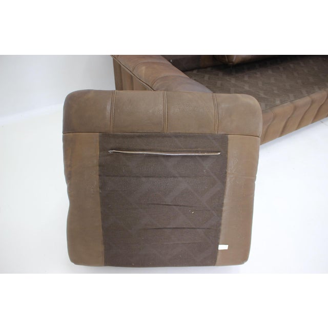 Brown Leather Sofa from de Sede, Switzerland, 1980s For Sale - Image 14 of 18