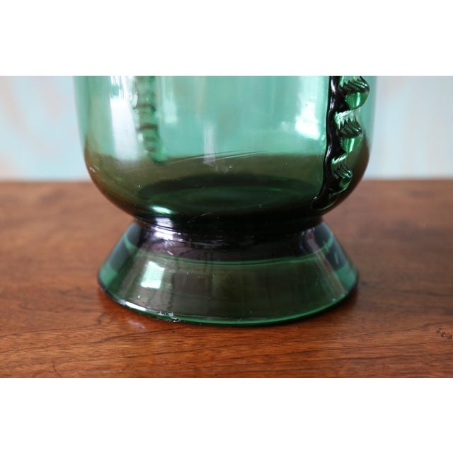 1960s 16" Large Italian Green Empoli (Attr.) Center Vase For Sale - Image 6 of 6