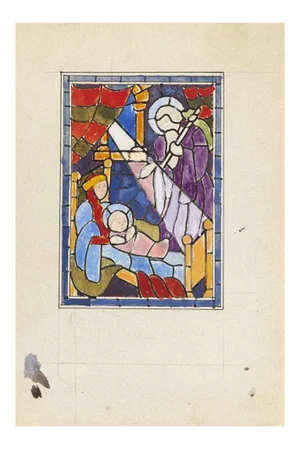 Paul Bony - Maitre Verrier - China ink and Watercolor - Mid 20th Century