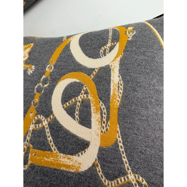 Handsome Cashmere Equestrian Pillows After Ralph Lauren/a Pair For Sale In Philadelphia - Image 6 of 9