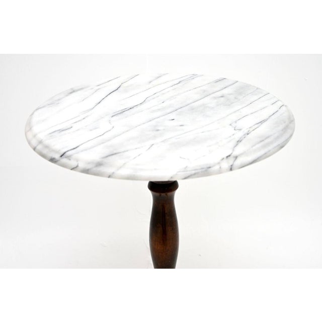 1950s Antique Georgian Marble Top Wine Table, 1950s For Sale - Image 5 of 8