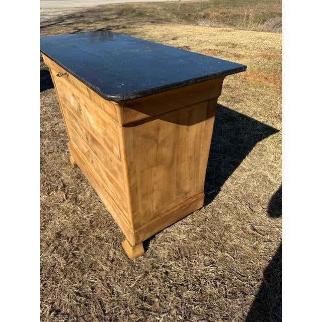 19th Century French Louis Philippe Bleached Marble Top Chest of Drawer / Commodes For Sale - Image 9 of 18