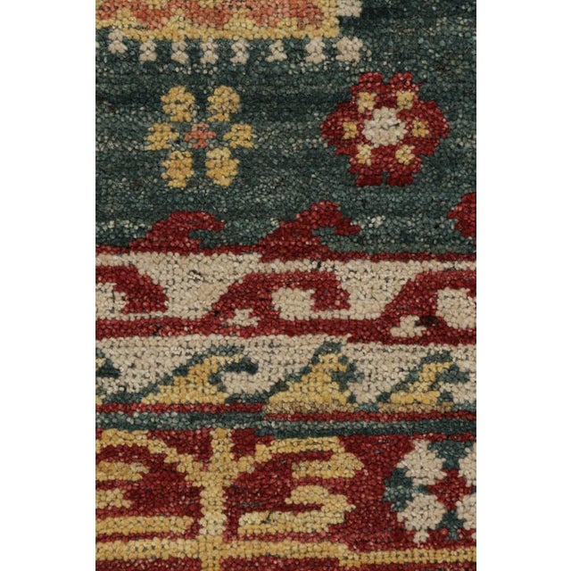 Rug & Kilim Rug & Kilim’s Modern Kazak Style Rug With Geometric Patterns and Medallions For Sale - Image 4 of 7