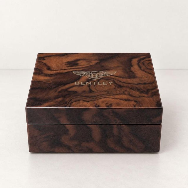 Wood Bentley Wood Decorative Box with Winged B Logo For Sale - Image 7 of 9