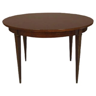 Art Deco Extendable Mahogany Dining Table by Jacques Adnet, 1940s For Sale