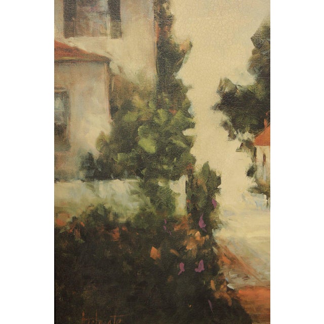 Barbara Applegate Impressionist Style Framed Print on Board, 'On Sea Street' For Sale - Image 10 of 12