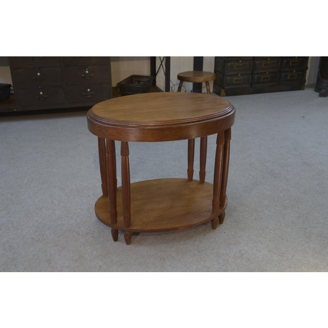Art Deco Oval Table in Oak, 1930s For Sale - Image 11 of 14