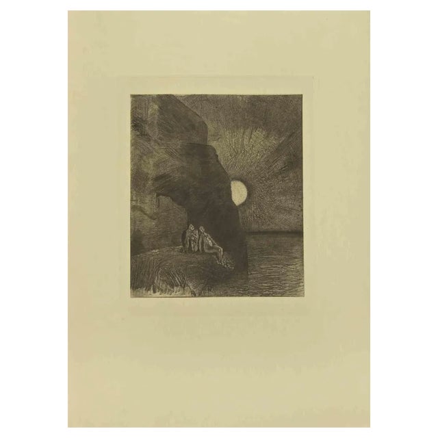 After Odilon Redon, Illustration from the Series Les Fleurs du Mal, 1923, Etching For Sale