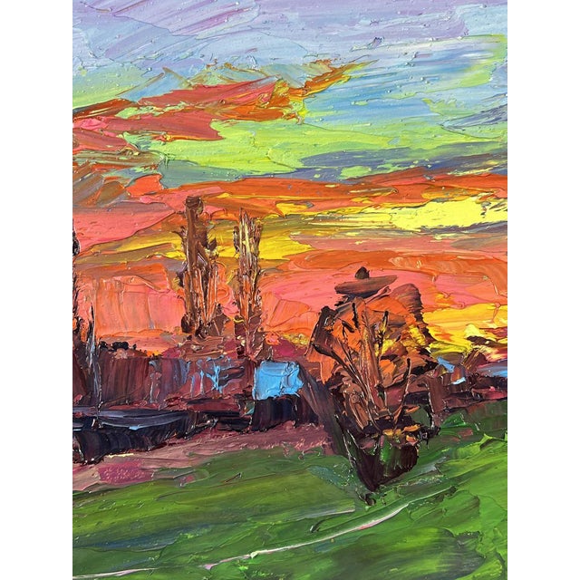 Oil Painting Evening Descended Over the Road Boris Serdyuk For Sale - Image 4 of 10